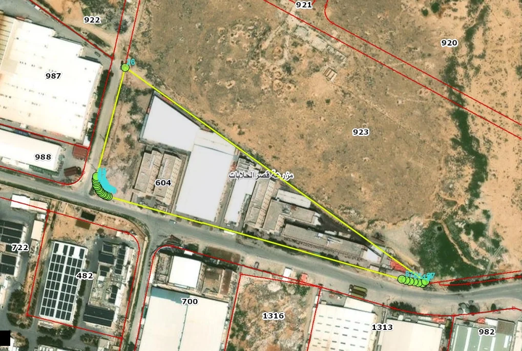 Aerial boundary image of the available part of Plot 604