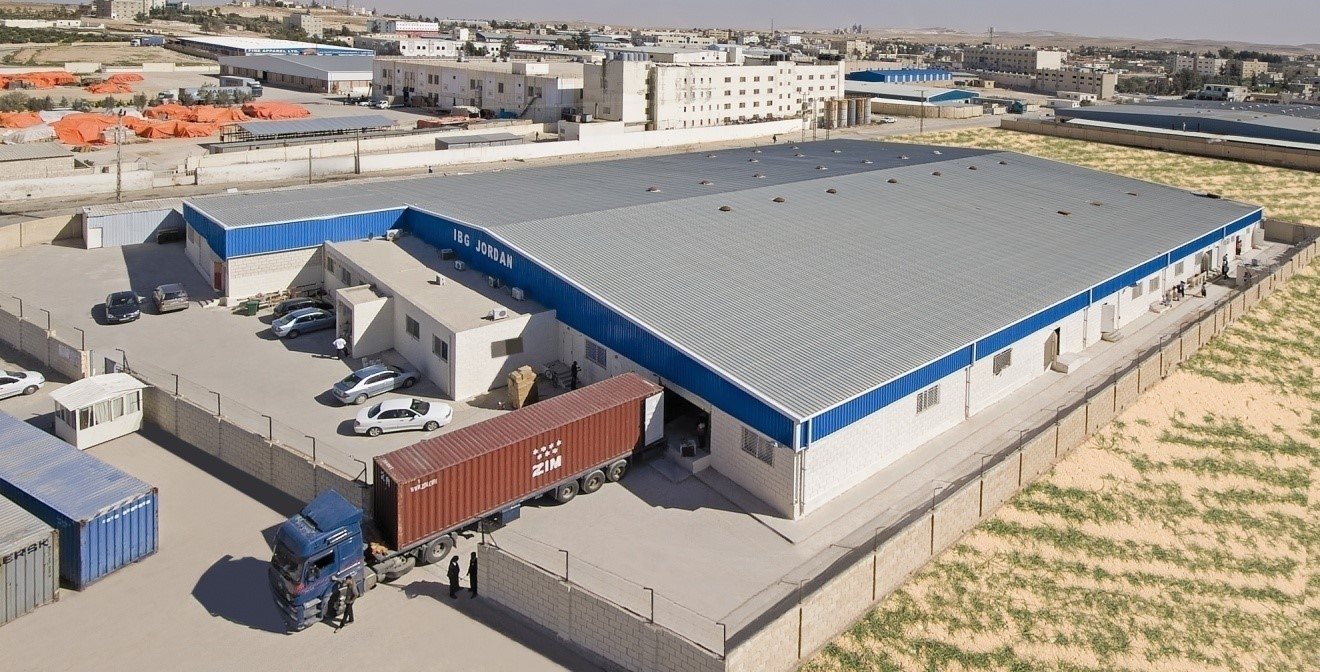 Industrial facility with loading area
