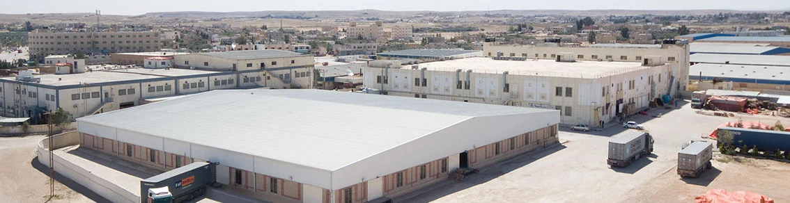 Industrial warehouse and surrounding facilities